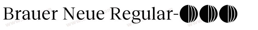 Brauer Neue Regular字体转换